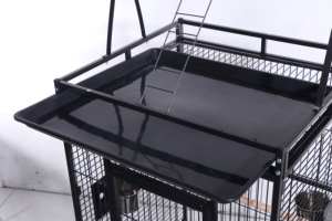 2025 <span class=keywords><strong>aviario</strong></span> esquinero de lujo para loros al por mayor: jaula grande de hierro forjado con bandeja extraíble para Guacamayos, cacatúas y pájaros exóticos - Product Image 6