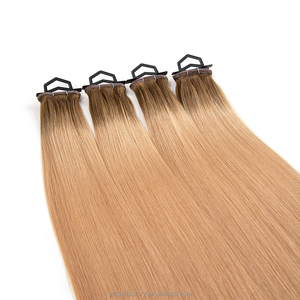 Extensiones de Cabello Humano Virgen 100% con Orificios, Extensiones de Cabello Butterfly XO con Trama y Orificios, Doble Trama, Puntas Gruesas - Product Image 5