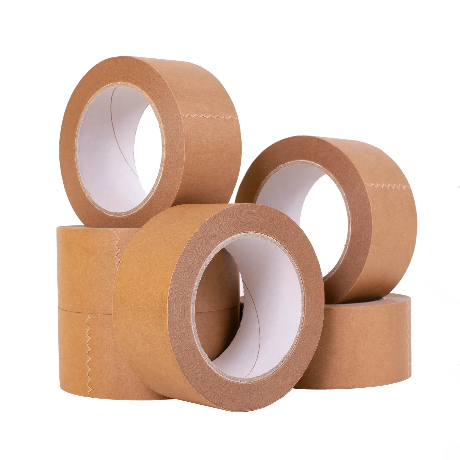 Umweltfreundliches Fiberglas-Netz-Kraftpapier-Verpackungsband mit individuellem logo verstärktes braunes Band wasseraktiviertes Paketband
