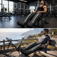 Bottes de compression pour les jambes en 3 tailles, masseur pneumatique séquentiel portable de 4,5 kg, 60-270 mmHg réglable pour la clinique et la récupération sportive