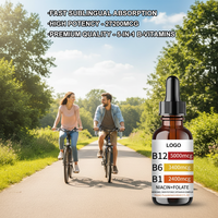 Gouttes de Vitamine B Liquide en Gros, Marque Privée OEM, 60ml, Complément Naturel pour Adultes, Soutien Immunitaire, Vitamines B1 B6 B12 Complexe