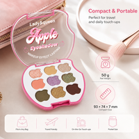 Vente en gros de maquillage pour les yeux aux couleurs fruitées, compact, OEM personnalisé, formule haute pigmentation, emballage en boîte cadeau