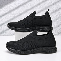 2026 Sneaker Calza Uomo Flyknit Slip On Platform Imbottita Traspirante Taglie Extra Grandi Camminata