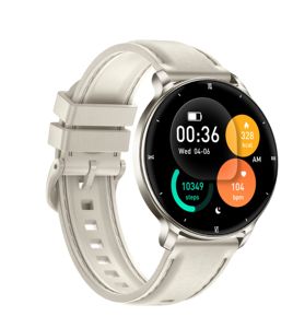 Reloj Inteligente DF HT39 para Mujer, Pantalla AMOLED Redonda de 1.32 Pulgadas, Llamadas Bluetooth, Monitoreo del Sueño, Frecuencia Cardíaca, Resistente al Agua, Deportivo - Product Image 1