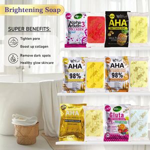 Jabón en Barra Transfronterizo en Bolsa, con Cúrcuma, AHA y Frutas, Arbutina, Iluminador, Hidratante, Limpiador, <span class=keywords><strong>Exfoliante</strong></span>, Purificador de Piel, 80g - Product Image 2