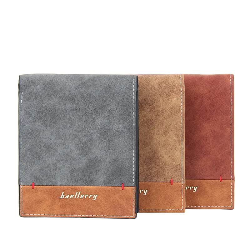 Short Best Baellerry Brands For Men Pu Leather Slim Credit Card Money Clip Mens Wallett