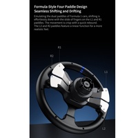 Volant de jeu PXN-V99 3.2nm Force Feedback Racing Wheel 270/900 Noir Métal+Plastique Compatible PS/PC