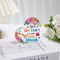 Saint Valentin Amour Coeur Plexiglas Transparent Acrylique Ange Décorations de Bureau pour la Fête des Mères et la Fête des Pères