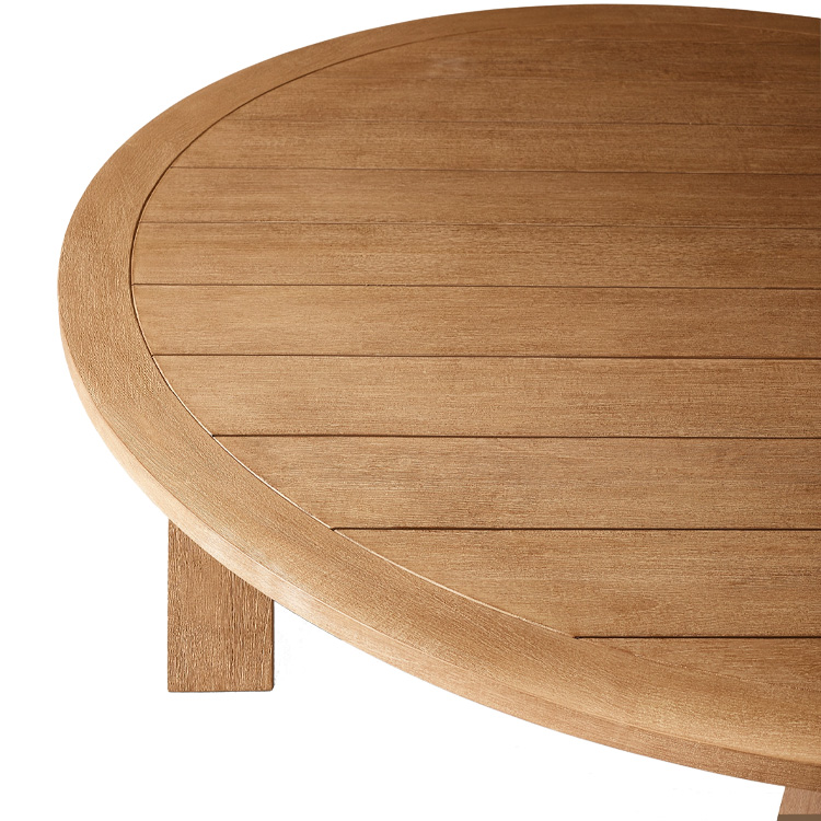 round teak wood table