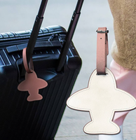 YY PU étiquettes à bagages en cuir pour valises sac étiquette bagages drôle voyage avion étiquette pour voyage valises identifiant