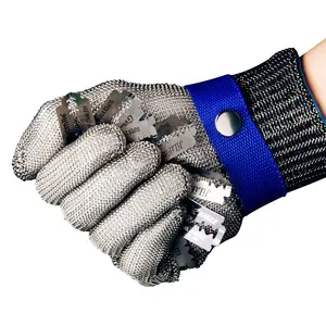 Anti Cut Biodegradable Ppe Gloves Stainless Steel Gloves For Work Cut Resistant Gloves Level 5
