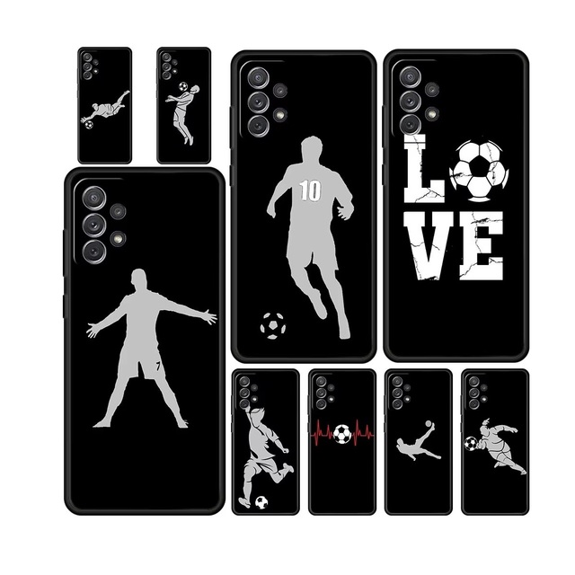 Football Player Soccer Art Phone Case for Samsung Galaxy A51 A71 A21S A12 A11 A31 A52 A41 A32 A23 A33 A53 A73 A03S A13 5G Cover