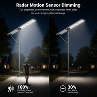 Lampu Jalan Tenaga Surya Terintegrasi Desain All in One IP66 Tahan Air untuk Penerangan Taman dan Plaza