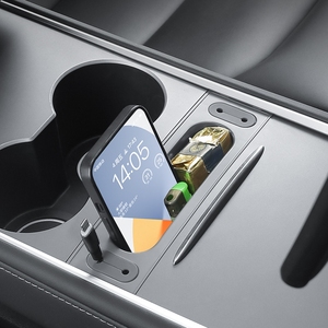 Boîtes de rangement pour câbles de données de la console centrale Tesla Model Y/<span class=keywords><strong>3</strong></span> Boîte de rangement pour contrôle central de voiture en ABS - Product Image 3