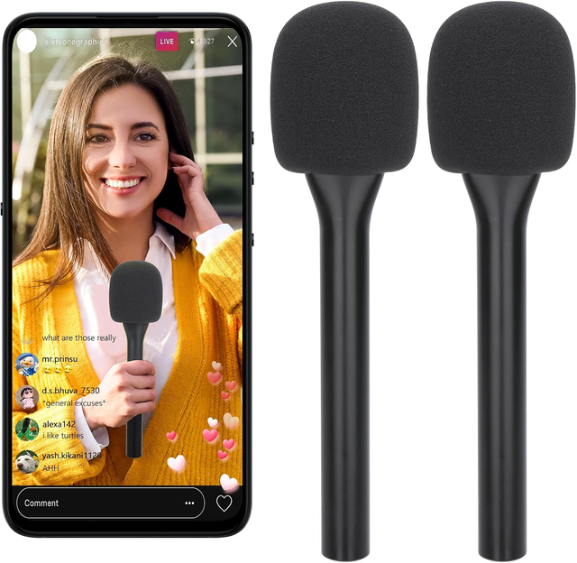 Handheld Wireless Microphone Stand, Compatible with DJI and Rode and All Microphones Rode Wireless Pro, Synco G1/A2, Movo, Etc.,