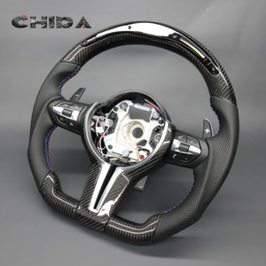 พวงมาลัยคาร์บอนไฟเบอร์ LED เหมาะสำหรับรถบีเอ็มดับเบิลยู M3 M5 ซีรีส์ 3 ซีรีส์ 5 รุ่น <span class=keywords><strong>F10</strong></span> F20 F30 F31 X2 X3 X4 X5 X6 F32 F33 F34 F80 F82 E90 - Product Image 6