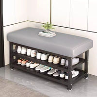 Puerta de Entrada, Sala de Estar Moderna y Sencilla, Sofá, Zapatero, Banco para Calzarse Zapatos Fácil de Usar, Puede Usarse para Sentarse