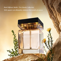Difusor de Aroma LED de Cristal de Lujo, Juego de Frascos Cuadrados de Vidrio, Fragancia para el Hogar, para Boutique, Logotipo Personalizado, Embalaje con Aroma, Certificado CE