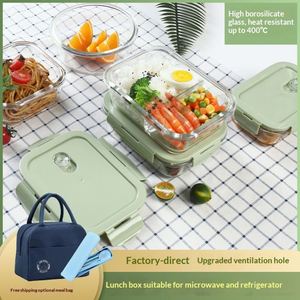 Wholesale Heatable Microwavable Borosilicate Glass Food <b>Storage</b> Containers Airtight High Capacity Leak Proof Lunch <b>Boxes</b> - Product Image 5