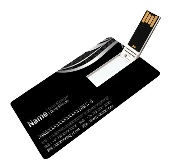 USB 2.0/3.0 Kreditkarten-Speicher Cle benutzerdefiniertes Logo Visitenkarte-Flash-Laufwerk mit 1 GB bis 128 GB Speicheroptionen