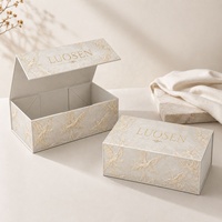 Caja Plegable Magnética de una Pieza con Diseño Floral Colorido Personalizado, Caja de Regalo Magnética de Papel, para Ropa y Bolsas