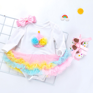 Commercio All'ingrosso Manica Lunga Del Bambino di Compleanno Del Partito Del <span class=keywords><strong>Vestito</strong></span> Della Ragazza <span class=keywords><strong>Minnie</strong></span> per 1 Anno con La Fascia Dei Capelli - Product Image 5