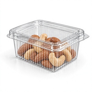 Crystal-clear PET PET Hinge Box, 200 ML / 6 OZ Capacity, PET Hinge <b>Container</b> Range - Wholesale PET Hinge Boxes for bakery, <b>sweet</b> - Product Image 4