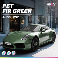 KUCAI Best Sellers 1.52*17mètres PET FirG Reen Car Body Wrap Reflective Vinyl