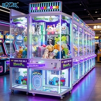 Máquina de garras transparente para juguetes, máquina comercial de muñecas, equipo de juego de arcade para centros de entretenimiento familiar, proveedor