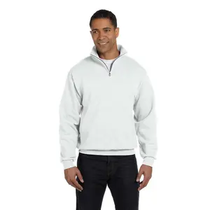 FYB Custom Embossed 3d Logo Crewneck Sweatshirt Unisex Half Zipper Hoodie Men Pullover Sweater