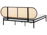 Cadre de lit double en métal robuste, lit queen size pour la maison, l'hôtel, l'appartement