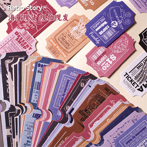 Pack d'autocollants rétro Moking Travel, 15 feuilles, autocollants décoratifs autocollants pour scrapbooking et loisirs créatifs - Product Image 1