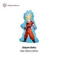 Ballon en aluminium Mylar Dragon Ball Z Goku, ballon en feuille d'aluminium pour garçons, décoration d'anniversaire sur le thème de l'anime, gonflable à l'hélium