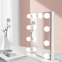 Miroir de maquillage à LED pour salle de bain Luminaire mural à LED 10 ampoules à LED pour coiffeuse