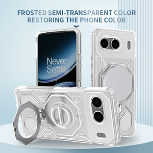 เคสใสแบบแม่เหล็กพร้อมวงแหวนหมุนได้สำหรับ <span class=keywords><strong>OnePlus</strong></span> <span class=keywords><strong>Nord</strong></span> 4 5G รองรับการชาร์จไร้สาย ป้องกันแรงกระแทก - Product Image 2