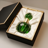 Botella de Perfume de Cristal Rectangular de Lujo Personalizada con Grabado Temático de Amor, Diseño de Fácil Apertura, Fragancia Elegante para Mujer