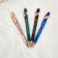 Stylo bille en métal avec logo personnalisé, stylo publicitaire promotionnel, stylos en gros pour entreprises, stylo gravé