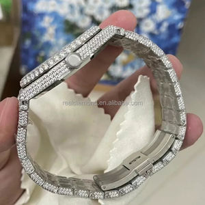 Reloj de Pulsera de Lujo de Alta Calidad de 40 mm, Totalmente Engastado con Diamantes de Moissanita VVS D, Automático, Mecánico, para Hombre, Resistente al Agua, de Acero Inoxidable - Product Image 5