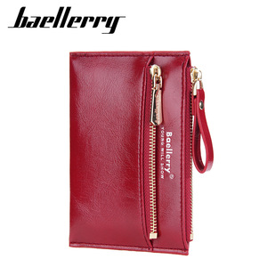 กระเป๋าใส่บัตรผู้หญิง Baellerry หนัง PU ขนาด 4 นิ้ว กระเป๋าใส่เหรียญแบบซิป สีพื้น กระเป๋าสตางค์ใส่บัตรเครดิต ใช้ได้ทุกวัน - Product Image 1