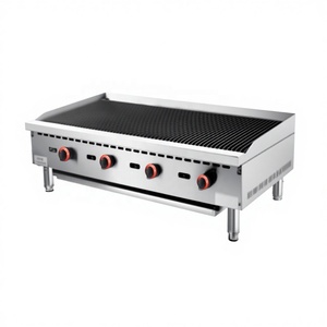 Parrilla de Gas Ruitai con Piedra Volcánica, Barbacoa Comercial a Gas LP, Cuatro Quemadores, Equipo de Barbacoa Resistente para Restaurantes - Product Image 4