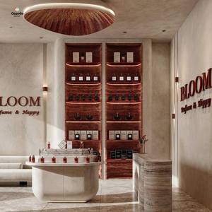 Kiosques de présentation de cosmétiques et de parfums écologiques en bois et métal de luxe |   Vitrines de luxe modernes sur mesure avec éclairage LED intégré - Product Image 5