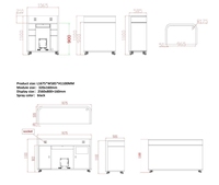 RAYBO P1.86 Écran flexible pour cabine de DJ, résolution 4K, contrôle par application, haute luminosité, chariot mobile à roulettes verrouillables, contenu facile à modifier