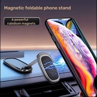 Support de téléphone portable magnétique Q42 en alliage d'aluminium et silicone, à aimant puissant, réglable à 360°, pliable et portable – Nouveauté 2026, Vente Flash