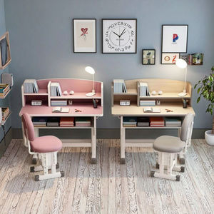 تصميم جديد لطقم مكتب دراسة مدرسي مع رف كتب وكرسي، وصل حديثاً بأفضل سعر للفصول الدراسية وغرف المعيشة - Product Image 6