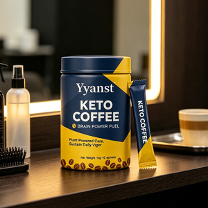 Café Instantáneo Keto Plant Powered Care Sustain Daily Vigor Brain Power Fuel para la Mañana, Estudio, Trabajo y Viajes 10g*10 - Product Image 5