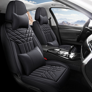 Fundas de Asiento de Coche Universales de 5 Piezas, Estilo Deportivo, de Cuero de Dos Tonos, con Almohadas, para Uso en Todas las Estaciones - Product Image 6