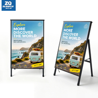 Boîte à lumière LED ultra-mince 60x90cm avec cadre en aluminium pour affichage publicitaire, idéale pour les magasins de films, les restaurants et les vitrines.