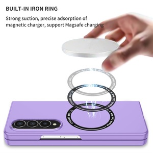 Funda magnética para teléfono móvil Samsung <span class=keywords><strong>Galaxy</strong></span> Z, carcasa magnética de carga inalámbrica, armadura de Color, plegable, TPU, PC, 4, 3, nuevo diseñador - Product Image 5