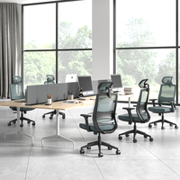 Kursi kantor ergonomis tugas Nordic kualitas tinggi dengan jaring desain Modern pengangkat dari Tiongkok-kursi postur oleh kain
