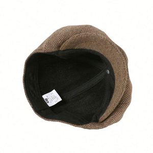 Sombrero de copa plana para niños, estilo occidental retro, moda octogonal, tendencia de otoño e invierno, boina de niño pequeño, sombrero de periódico. - Product Image 3